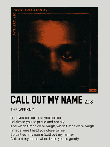 Call Out My Name Polaroid