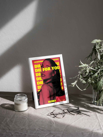 1Ariana Grande Wooden Frame Poster
